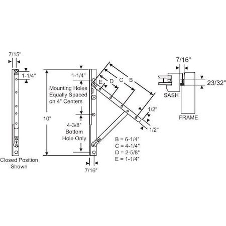 Strybuc Truth RH 10in Hinge Assembly 28-10-14RH